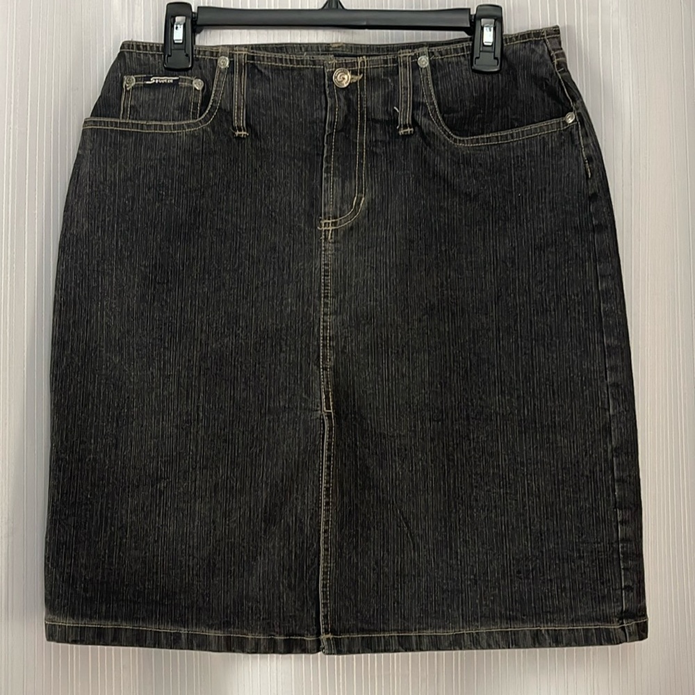 Squeeze Stephen Hardy Denim‎ Jean Midi Skirt